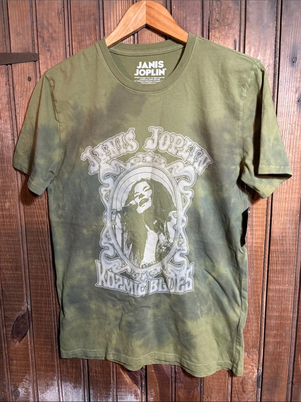 Janis Joplin Olive Graphic T-Shirt